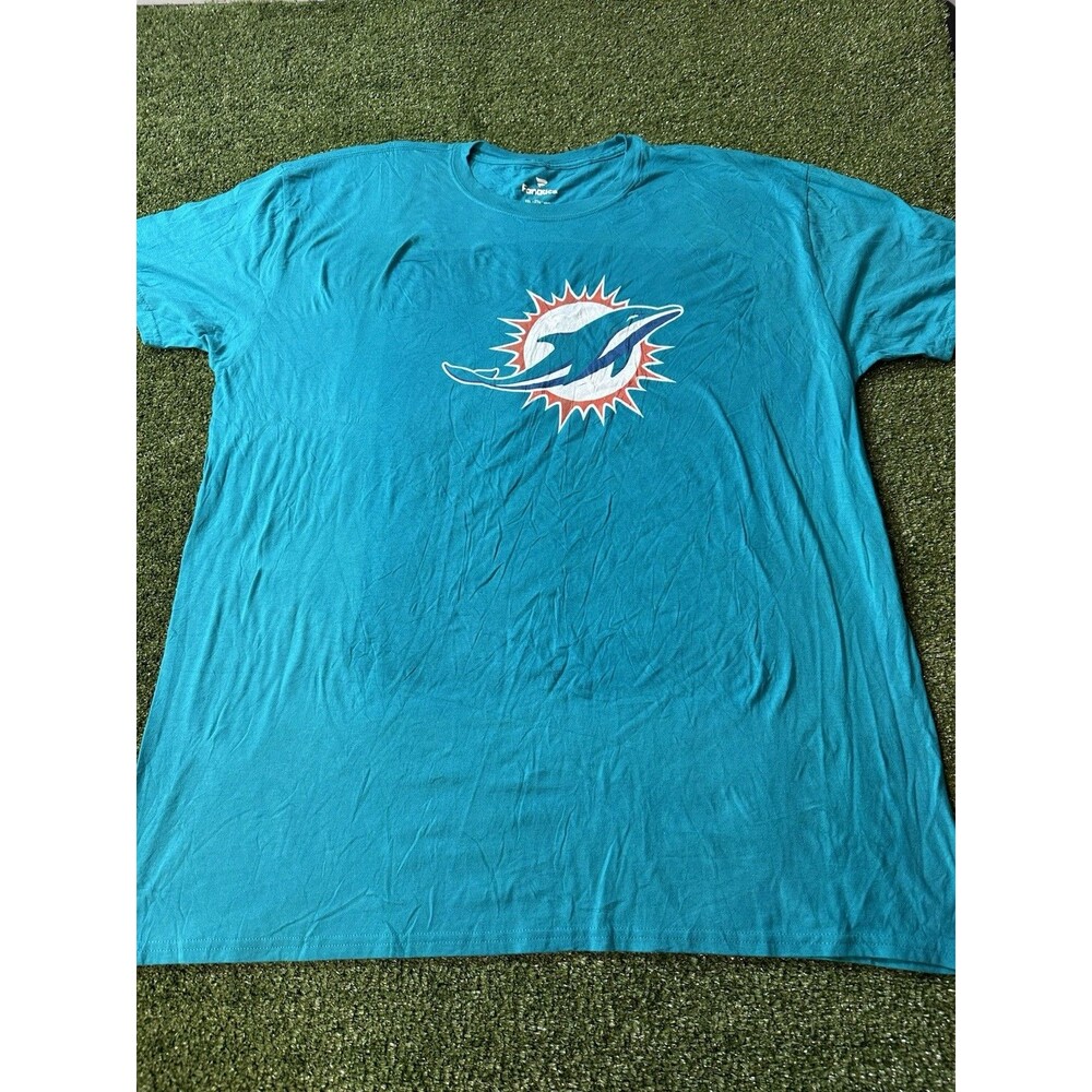 Miami Dolphins Fanatics Mens 2XL Blue T-Shirt Logo Waddle NWOT